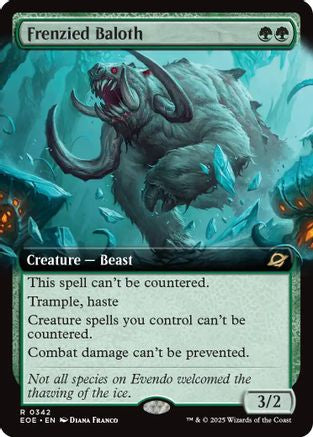 Frenzied Baloth (Extended Art) (EOE-342) [Edge of Eternities] Foil MTG Single Wizards of the Coast