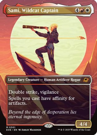 Sami, Wildcat Captain (Borderless) (EOE-301) [Edge of Eternities] Foil MTG Single Wizards of the Coast