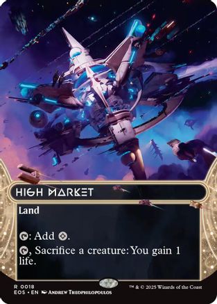 High Market (0018) (Borderless) (EOS-018) [Edge of Eternities: Stellar Sights] Foil MTG Single Wizards of the Coast