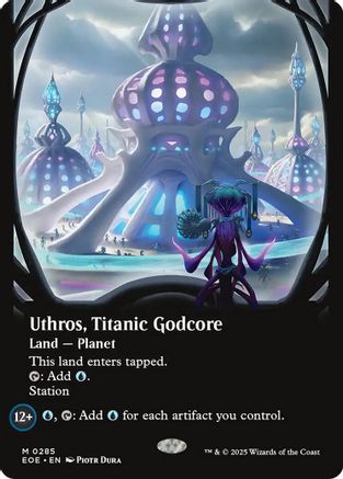 Uthros, Titanic Godcore (Borderless) (EOE-285) [Edge of Eternities] Foil MTG Single Wizards of the Coast