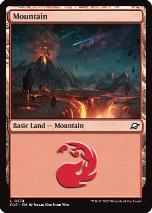 Mountain (0274) (EOE-274) [Edge of Eternities] Foil MTG Single Wizards of the Coast