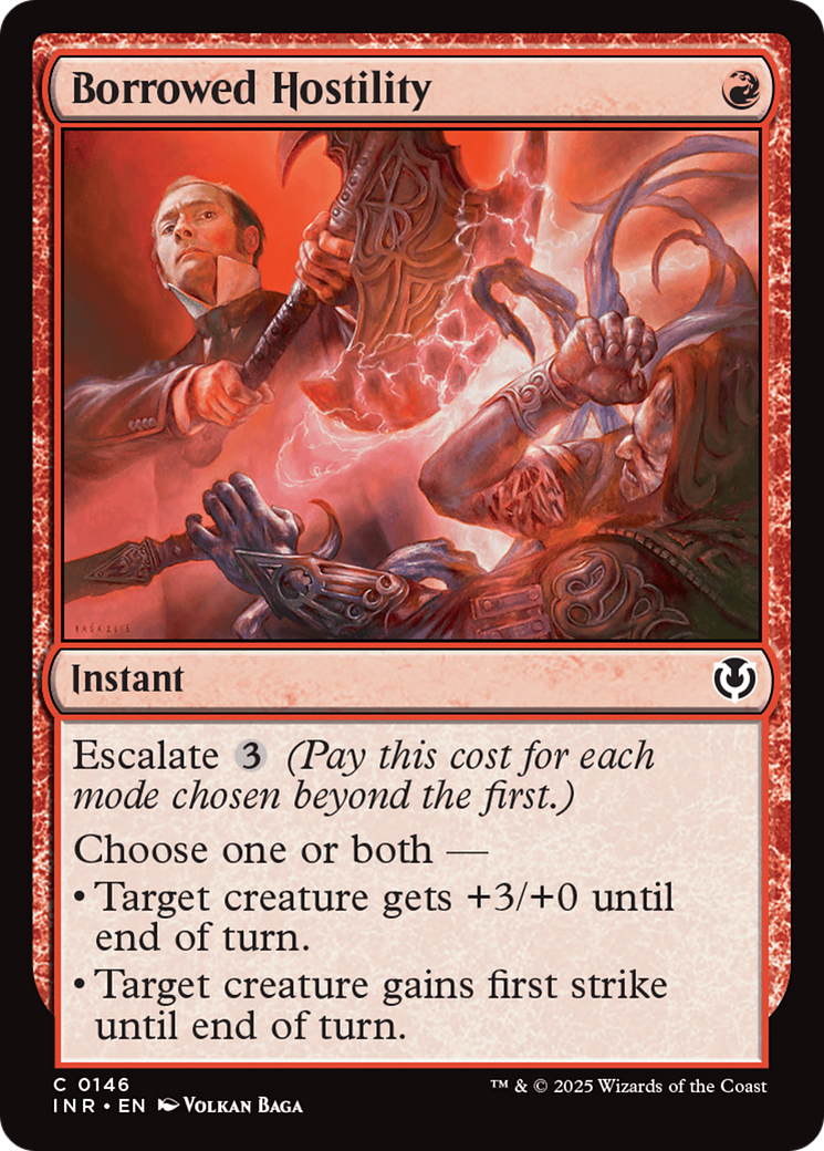 Borrowed Hostility (INR-146) [Innistrad Remastered] Foil MTG Single Wizards of the Coast