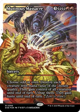 Mutinous Massacre (Showcase) (Fracture Foil) (EOE-389) [Edge of Eternities] Foil MTG Single Wizards of the Coast