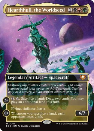 Hearthhull, the Worldseed (Borderless) (EOC-001) [Commander: Edge of Eternities] Foil MTG Single Wizards of the Coast