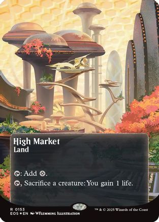 High Market (0153) (Borderless) (Galaxy Foil) (EOS-153) [Edge of Eternities: Stellar Sights] Foil MTG Single Wizards of the Coast