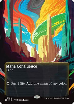 Mana Confluence (0160) (Borderless) (Galaxy Foil) (EOS-160) [Edge of Eternities: Stellar Sights] Foil MTG Single Wizards of the Coast