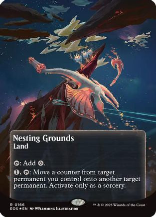 Nesting Grounds (0166) (Borderless) (Galaxy Foil) (EOS-166) [Edge of Eternities: Stellar Sights] Foil MTG Single Wizards of the Coast