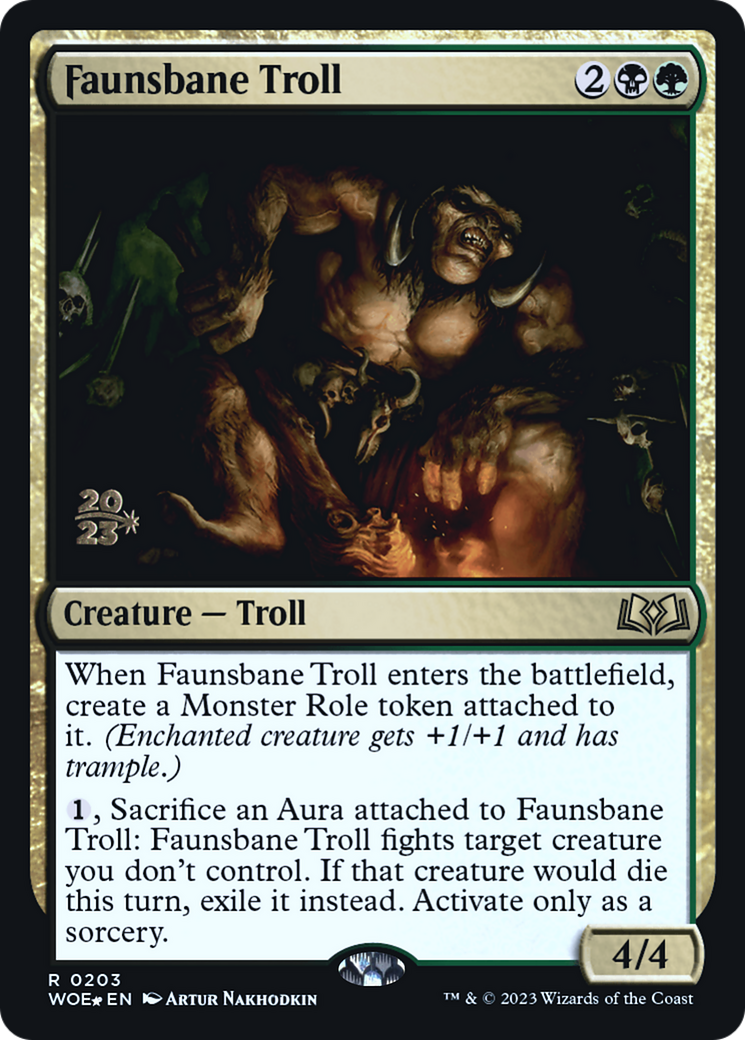 Faunsbane Troll (PRE-203) [Wilds of Eldraine Promos] Foil MTG Single Wizards of the Coast