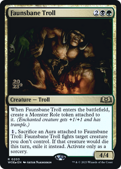 Faunsbane Troll (PRE-203) [Wilds of Eldraine Promos] Foil MTG Single Wizards of the Coast