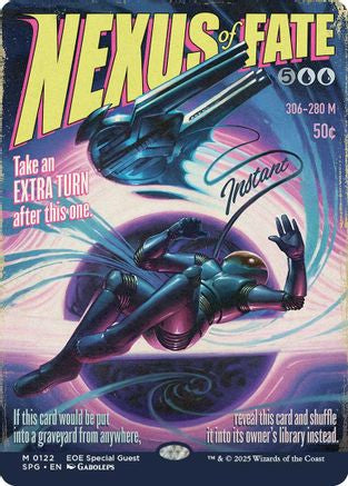 Nexus of Fate (Borderless) (SPG-122) [Special Guests] Foil MTG Single Wizards of the Coast