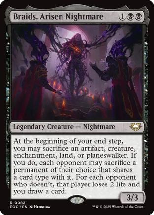 Braids, Arisen Nightmare (EOC-082) [Commander: Edge of Eternities] MTG Single Wizards of the Coast
