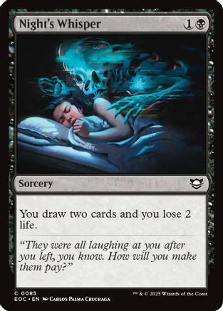 Night's Whisper (EOC-085) [Commander: Edge of Eternities] MTG Single Wizards of the Coast