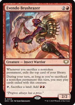 Evendo Brushrazer (EOC-010) [Commander: Edge of Eternities] MTG Single Wizards of the Coast