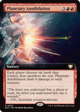 Planetary Annihilation (Extended Art) (EOC-032) [Commander: Edge of Eternities] MTG Single Wizards of the Coast