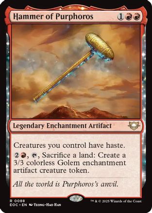 Hammer of Purphoros (EOC-088) [Commander: Edge of Eternities] MTG Single Wizards of the Coast