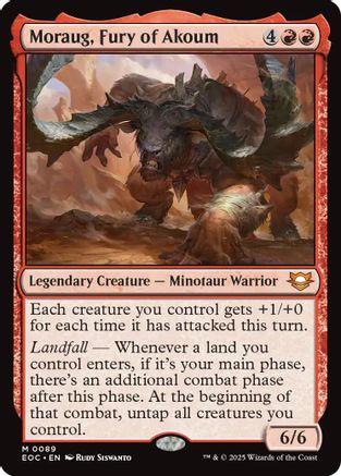 Moraug, Fury of Akoum (EOC-089) [Commander: Edge of Eternities] MTG Single Wizards of the Coast
