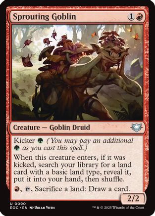 Sprouting Goblin (EOC-090) [Commander: Edge of Eternities] MTG Single Wizards of the Coast
