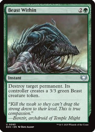 Beast Within (EOC-093) [Commander: Edge of Eternities] MTG Single Wizards of the Coast