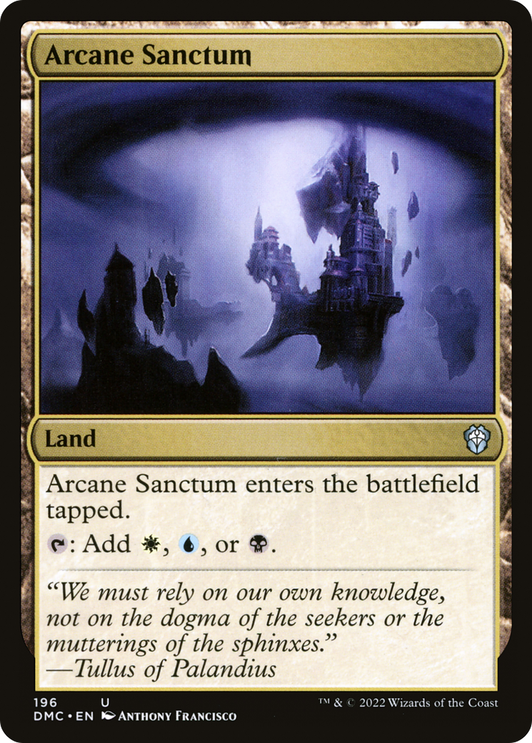 Arcane Sanctum (DMC-196) [Dominaria United Commander] MTG Single Wizards of the Coast