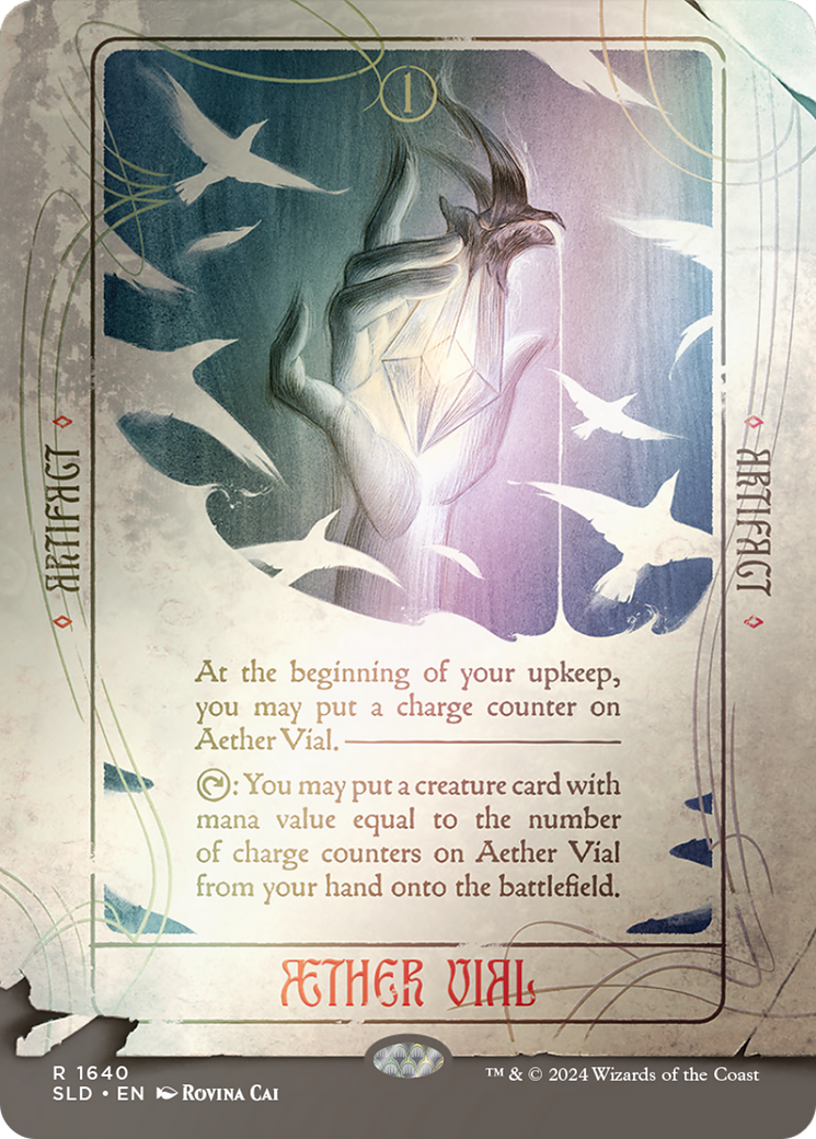 Aether Vial (Rainbow Foil) (SLD-1640) [Secret Lair] Drop (Borderless) Foil MTG Single Wizards of the Coast