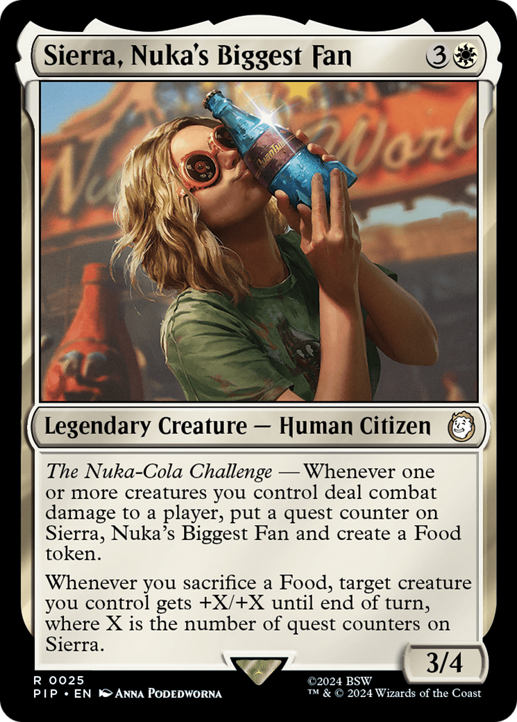 Sierra, Nuka's Biggest Fan (PIP-025) [Fallout] Foil MTG Single Wizards of the Coast