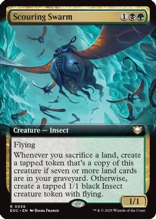 Scouring Swarm (Extended Art) (EOC-036) [Commander: Edge of Eternities] MTG Single Wizards of the Coast