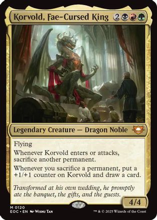 Korvold, Fae-Cursed King (EOC-120) [Commander: Edge of Eternities] MTG Single Wizards of the Coast