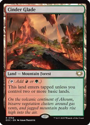 Cinder Glade (EOC-154) [Commander: Edge of Eternities] MTG Single Wizards of the Coast