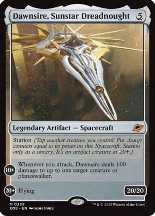 Dawnsire, Sunstar Dreadnought (EOE-238) [Edge of Eternities] Foil MTG Single Wizards of the Coast