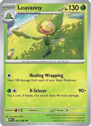 Leavanny 003/086 Reverse Holofoil [SV: White Flare] Pokemon Single Pokémon