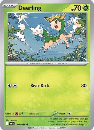 Deerling (6) - [SV: White Flare] Reverse Holofoil Pokemon Single Pokémon
