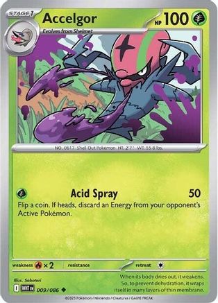 Accelgor (9) - [SV: White Flare] Pokemon Single Pokémon