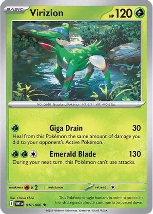Virizion 010/086 Holofoil [SV: White Flare] Pokemon Single Pokémon