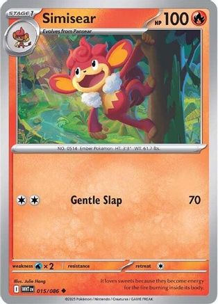 Simisear (15) [SV: White Flare] Pokemon Single Pokémon