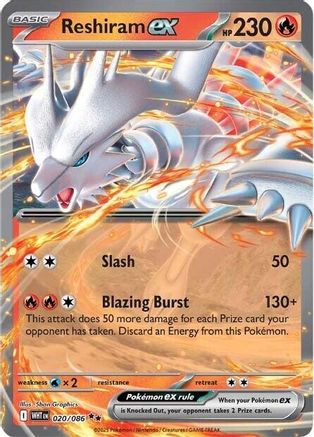 Reshiram ex (20) - [SV: White Flare] Holofoil Pokemon Single Pokémon