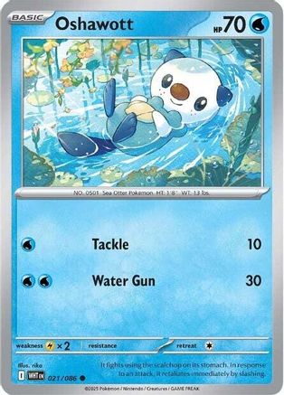 Oshawott (21) Reverse Holofoil [SV: White Flare] Pokemon Single Pokémon