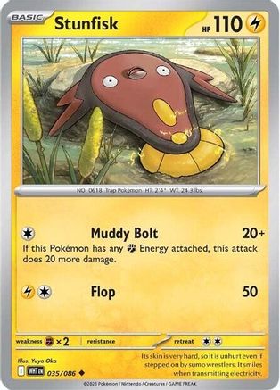 Stunfisk (35) - [SV: White Flare] Reverse Holofoil Pokemon Single Pokémon
