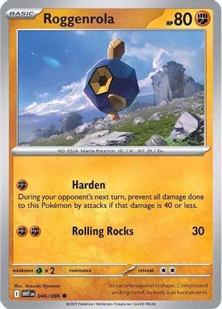 Roggenrola (46) - [SV: White Flare] Reverse Holofoil Pokemon Single Pokémon