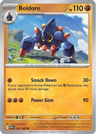 Boldore (47) - [SV: White Flare] Pokemon Single Pokémon
