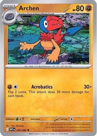 Archen (50) Reverse Holofoil [SV: White Flare] Pokemon Single Pokémon