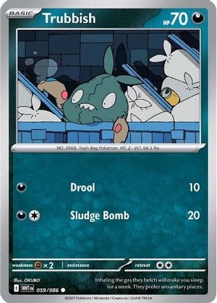 Trubbish (59) - [SV: White Flare] Reverse Holofoil Pokemon Single Pokémon