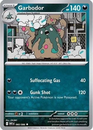 Garbodor (60) - [SV: White Flare] Reverse Holofoil Pokemon Single Pokémon