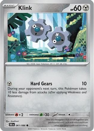 Klink (61) Reverse Holofoil [SV: Black Bolt] Pokemon Single Pokémon