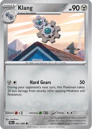 Klang (62) Reverse Holofoil [SV: Black Bolt] Pokemon Single Pokémon