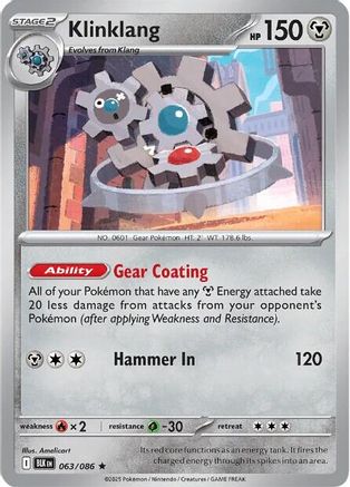 Klinklang (63) Holofoil [SV: Black Bolt] Pokemon Single Pokémon