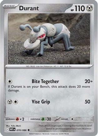 Durant (70) - [SV: White Flare] Reverse Holofoil Pokemon Single Pokémon