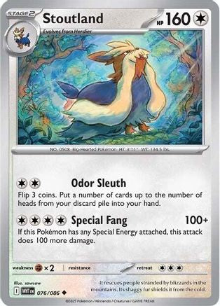 Stoutland (76) [SV: White Flare] Pokemon Single Pokémon