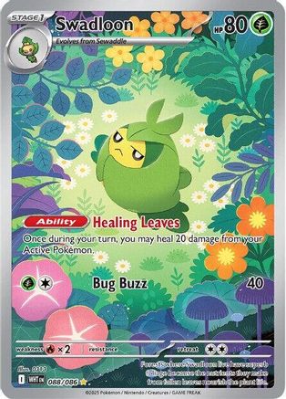 Swadloon - 088/086 (88) - [SV: White Flare] Holofoil Pokemon Single Pokémon