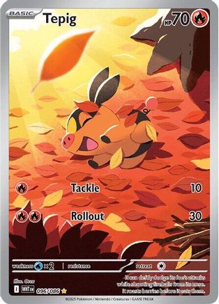 Tepig - 096/086 (96) - [SV: White Flare] Holofoil Pokemon Single Pokémon