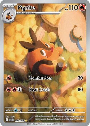 Pignite - 097/086 (97) - [SV: White Flare] Holofoil Pokemon Single Pokémon